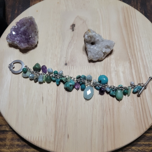 Sajen Sterling Multi Stone Turquoise Bracelet - Picture 4 of 4